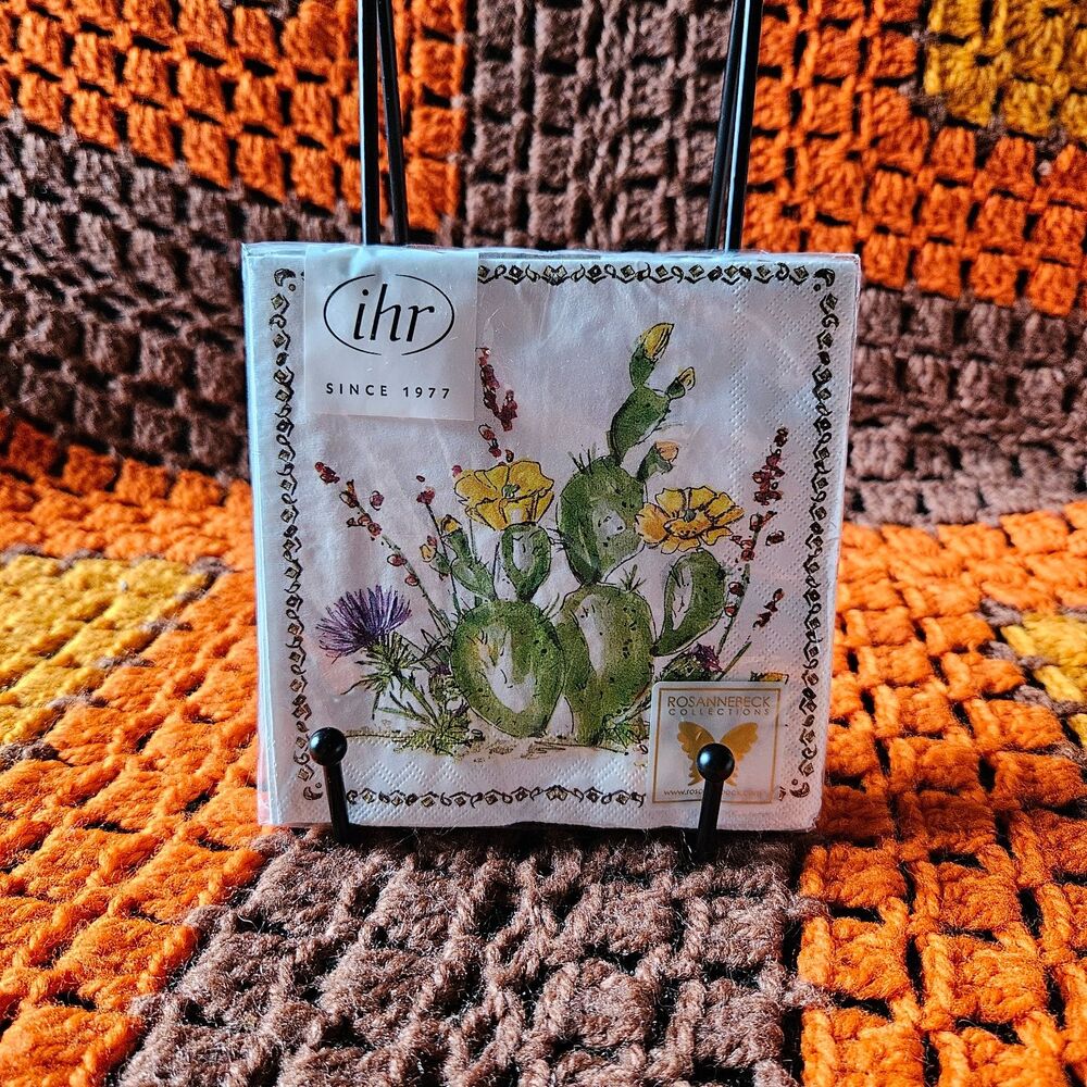 IHR Cactus Flower Cocktail Napkins Made in Germany